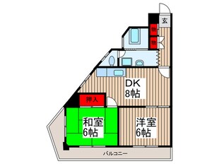 ヴィラ高砂の物件間取画像